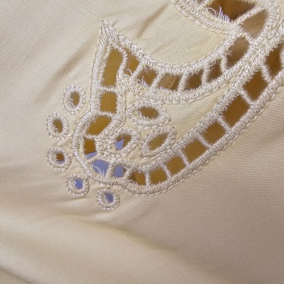 Boho Western Cowgirl Romantic VTG Inspo Eyelet Lace Top Yellow & Other Stories 6 - Picture 8 of 15